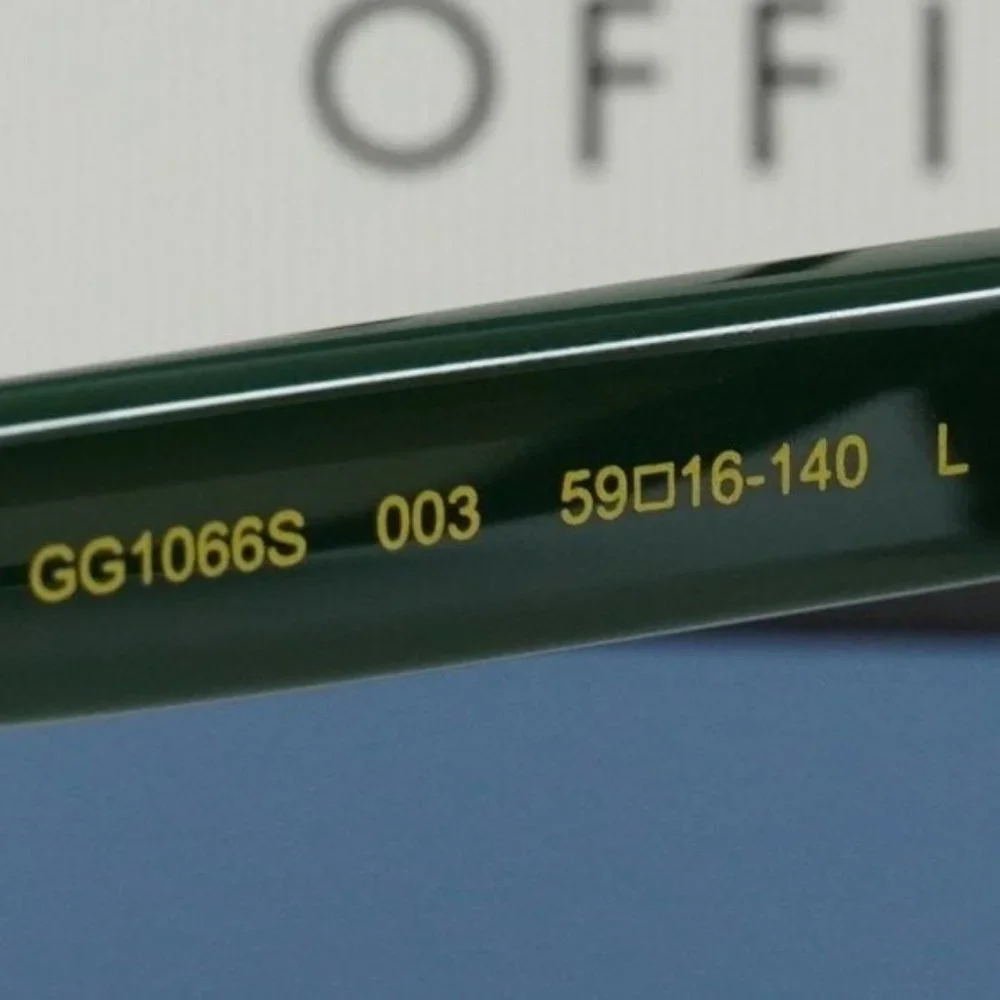 FINAL PRICE NEW GUCCI GG1066S 003 BLACK GREEN BROWN SQUARE WOMENS SUNGLA… - Picture 8 of 12